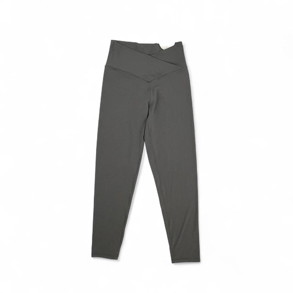 Aerie Real Me 7/8 Hi-Rise Crossover Leggings Gray Size L | NWT - Picture 2 of 6